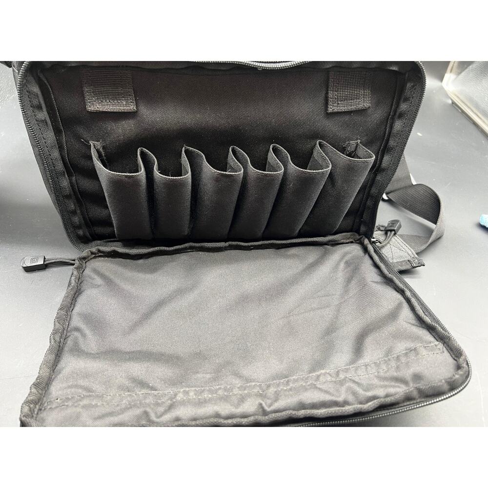 5.11 Tactical Range Bag Black Padded Handgun Gear Organizer Shoulder Carry Case - Picture 6 of 9